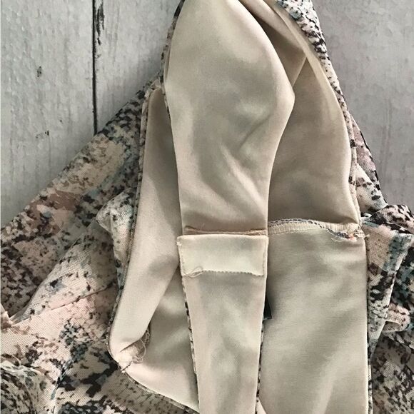 AFRM Celia Aqua Neutral Snake Print Cut Out Bodysuit - Picture 8 of 10